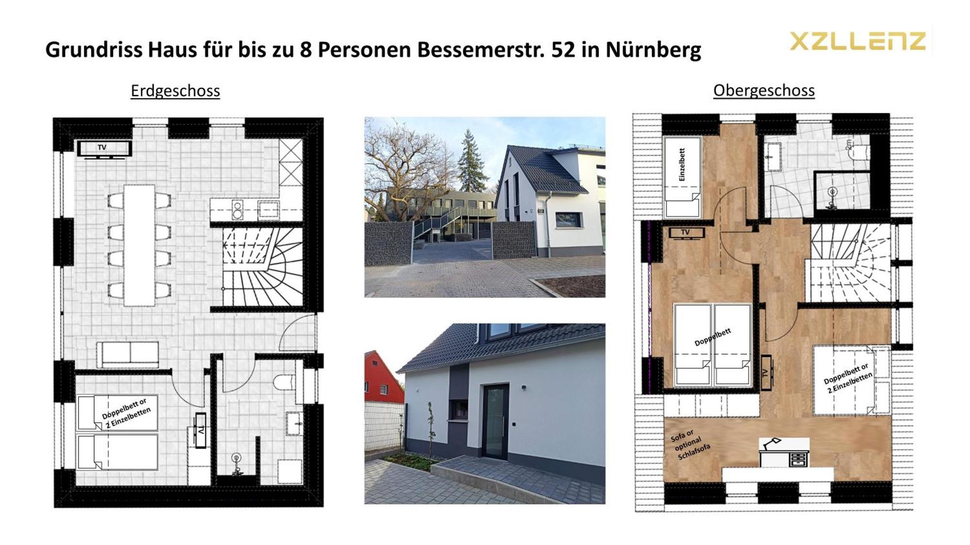 Xzllenz - 4 Schlafzimmer, Zentral, Parken, U-Bahn, 2 Baeder, 4 Smart-Tv, Optional Einzelbett Norymberga Zewnętrze zdjęcie